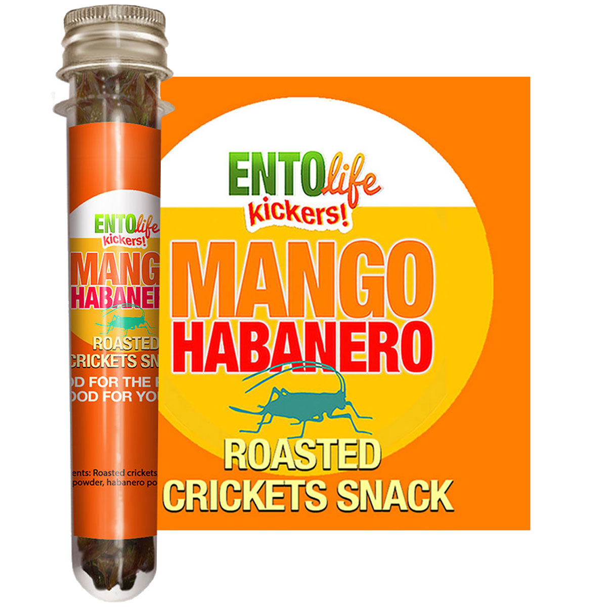 MiniKickers Mango Habanero Flavored Cricket Snack Kickers Crickets